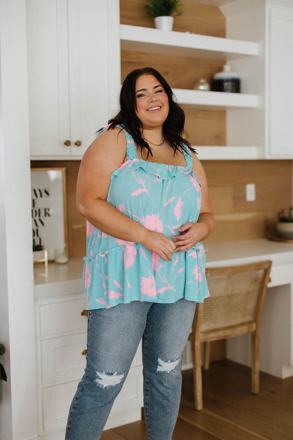 Pretty Appealing Ruffle Detail Tank - Waverly Paige Boutique