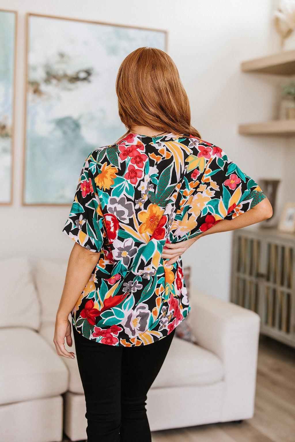 Pretty in Paradise Floral Blouse - Waverly Paige Boutique