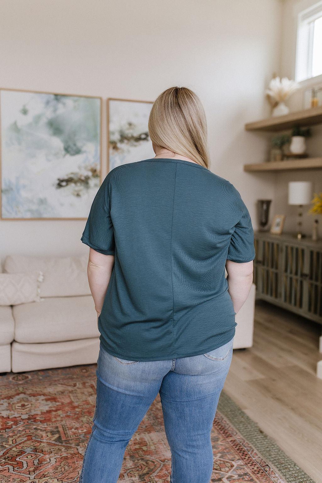 So Good Relaxed Fit Top in Dark Teal - Waverly Paige Boutique