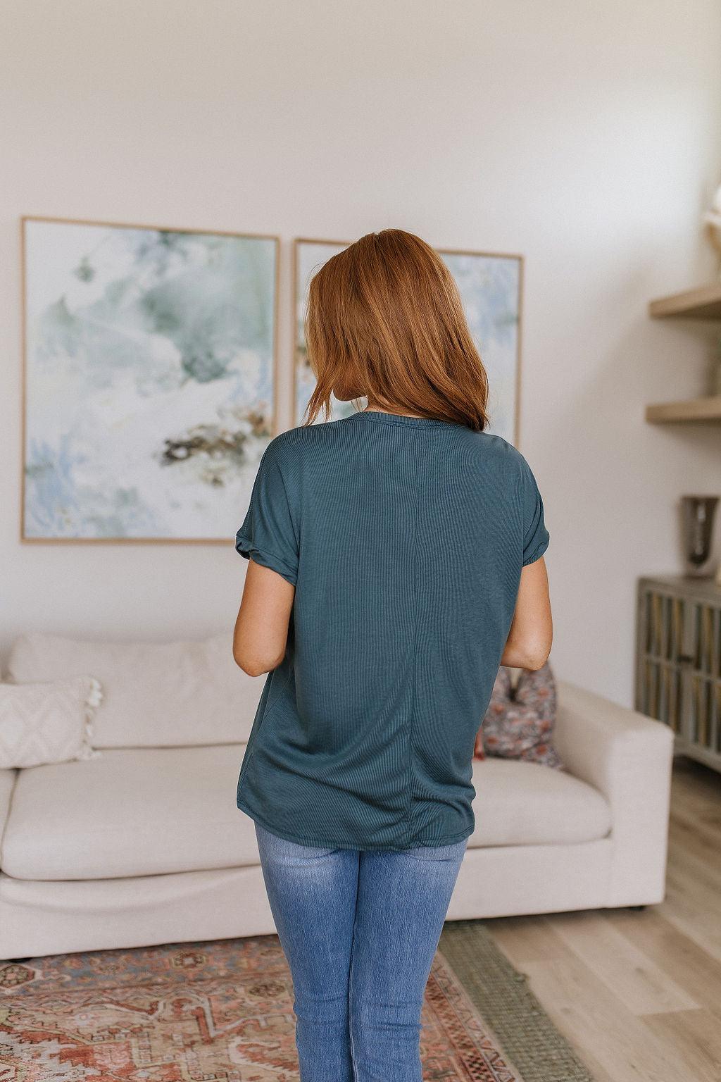 So Good Relaxed Fit Top in Dark Teal - Waverly Paige Boutique
