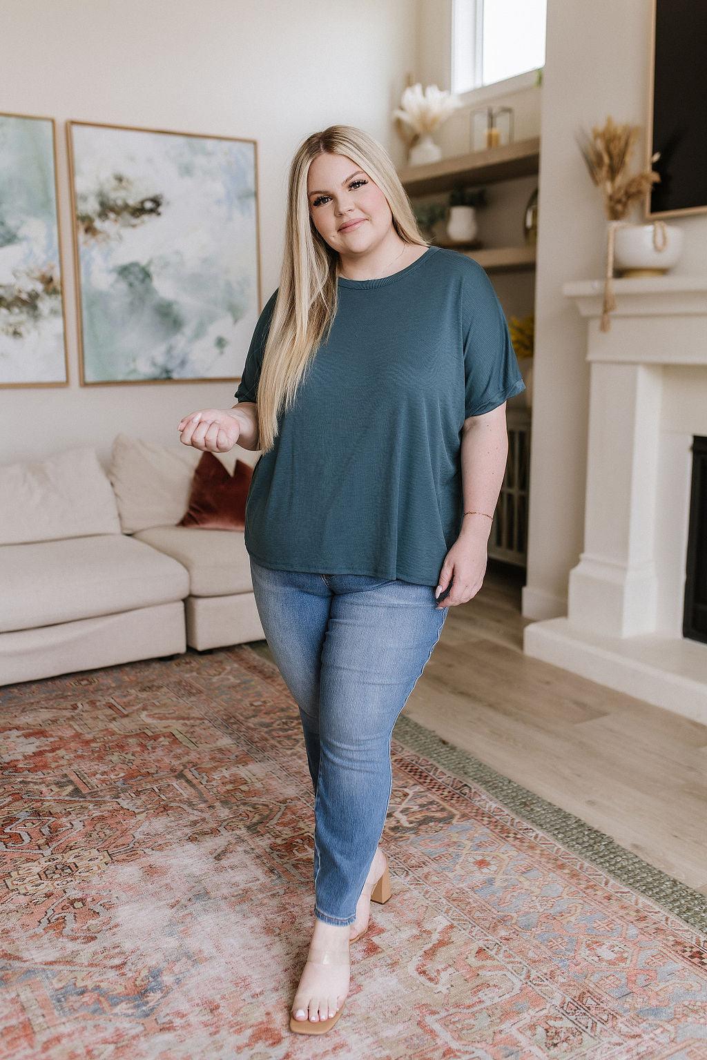 Betsy High Rise Control Top Shield Pocket Skinny Jeans - Waverly Paige Boutique