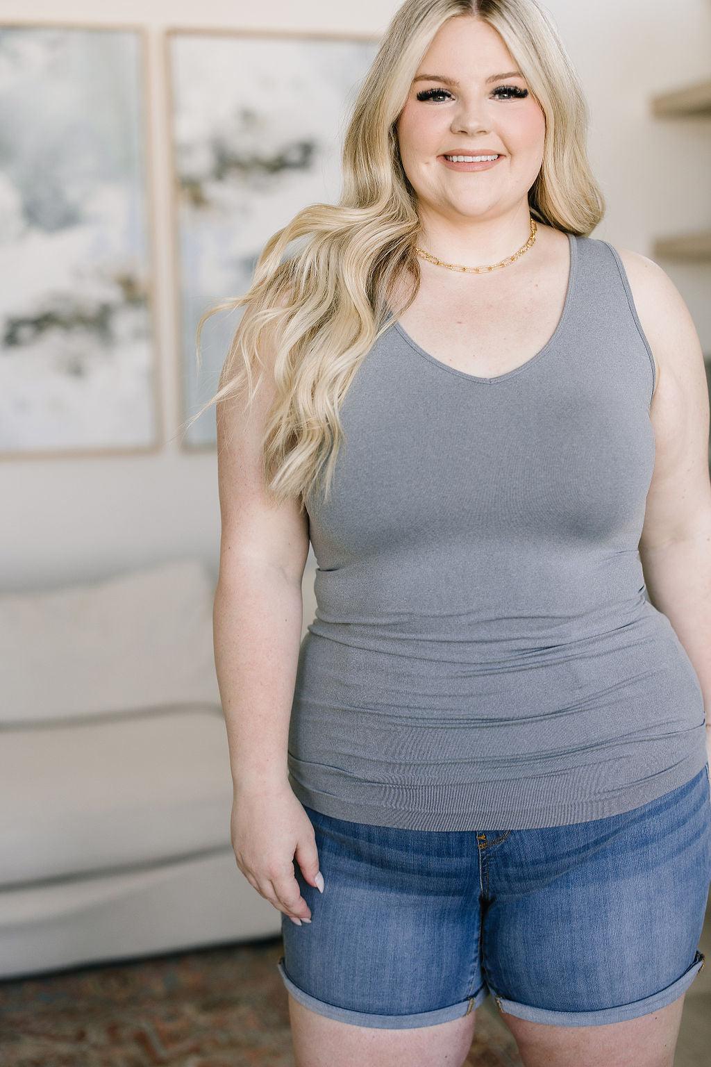 Standard Issue Seamless Longline Tank in Heather Grey - Waverly Paige Boutique