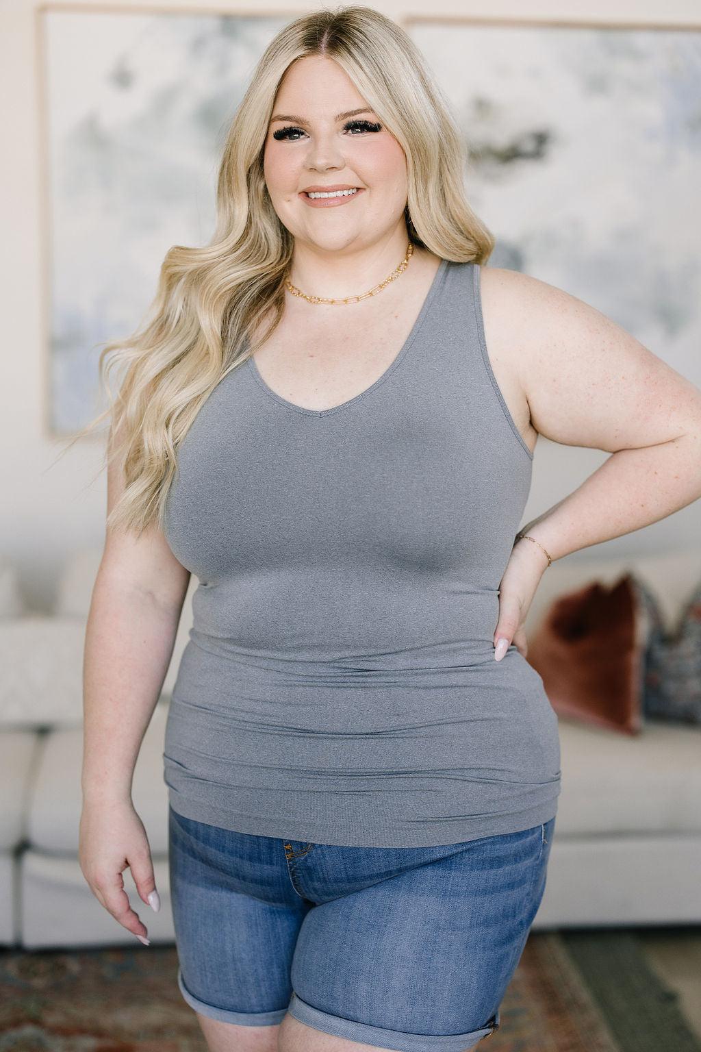Standard Issue Seamless Longline Tank in Heather Grey - Waverly Paige Boutique