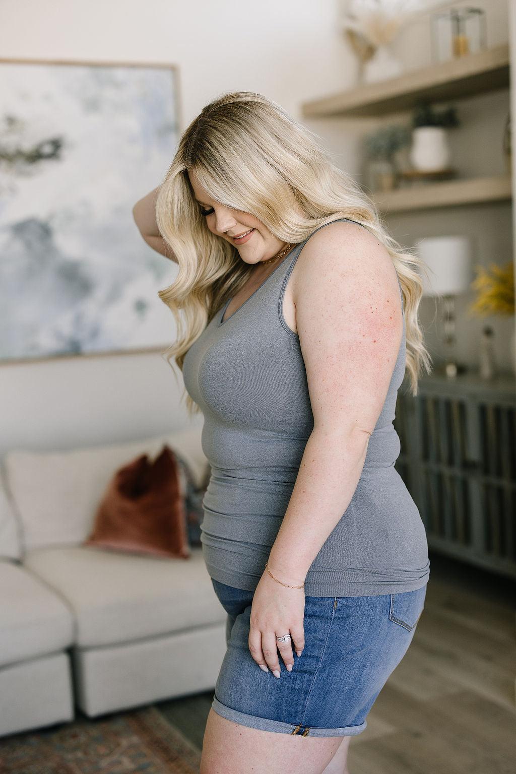 Standard Issue Seamless Longline Tank in Heather Grey - Waverly Paige Boutique