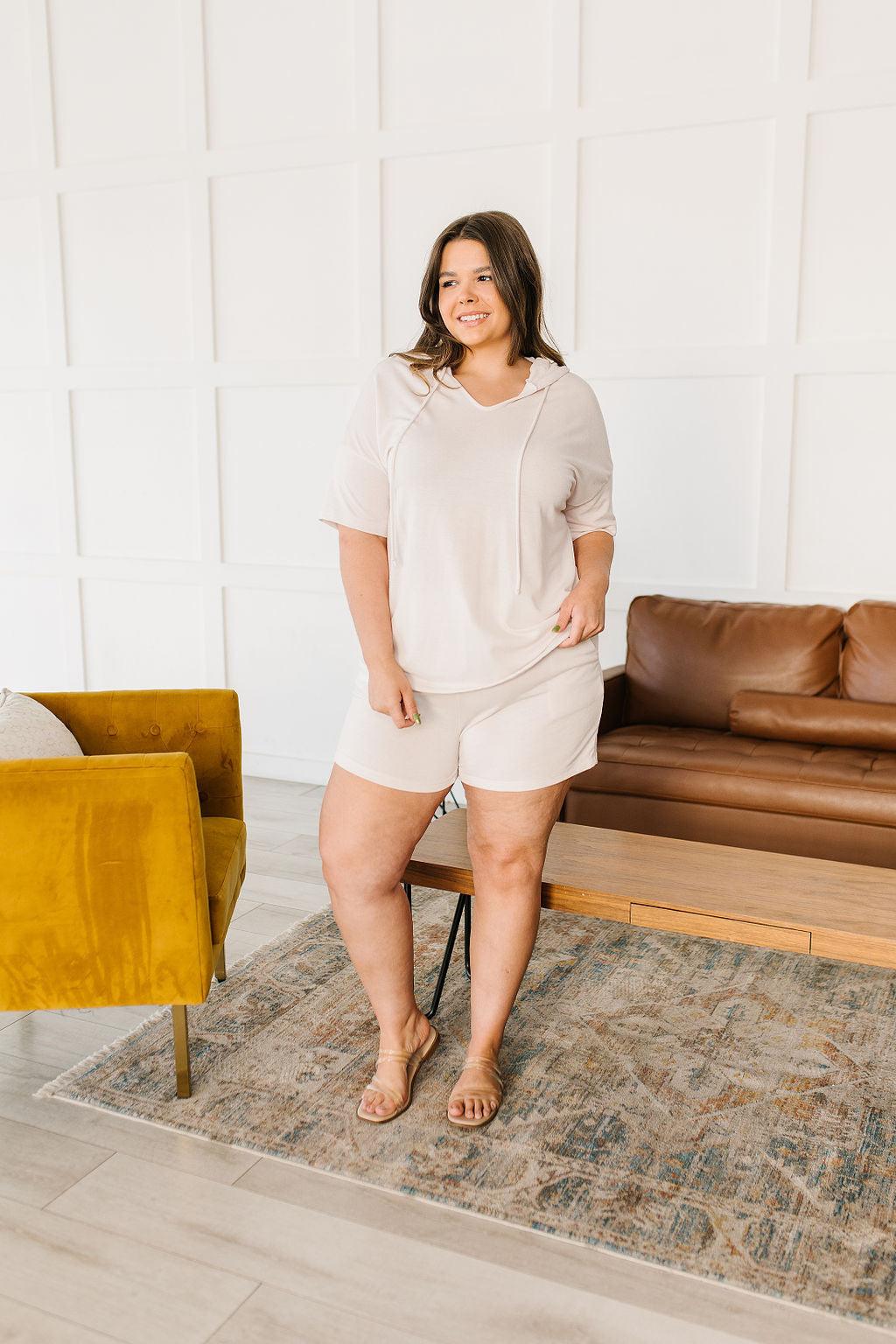 Stay Awhile Hoodie and Shorts Set - Waverly Paige Boutique