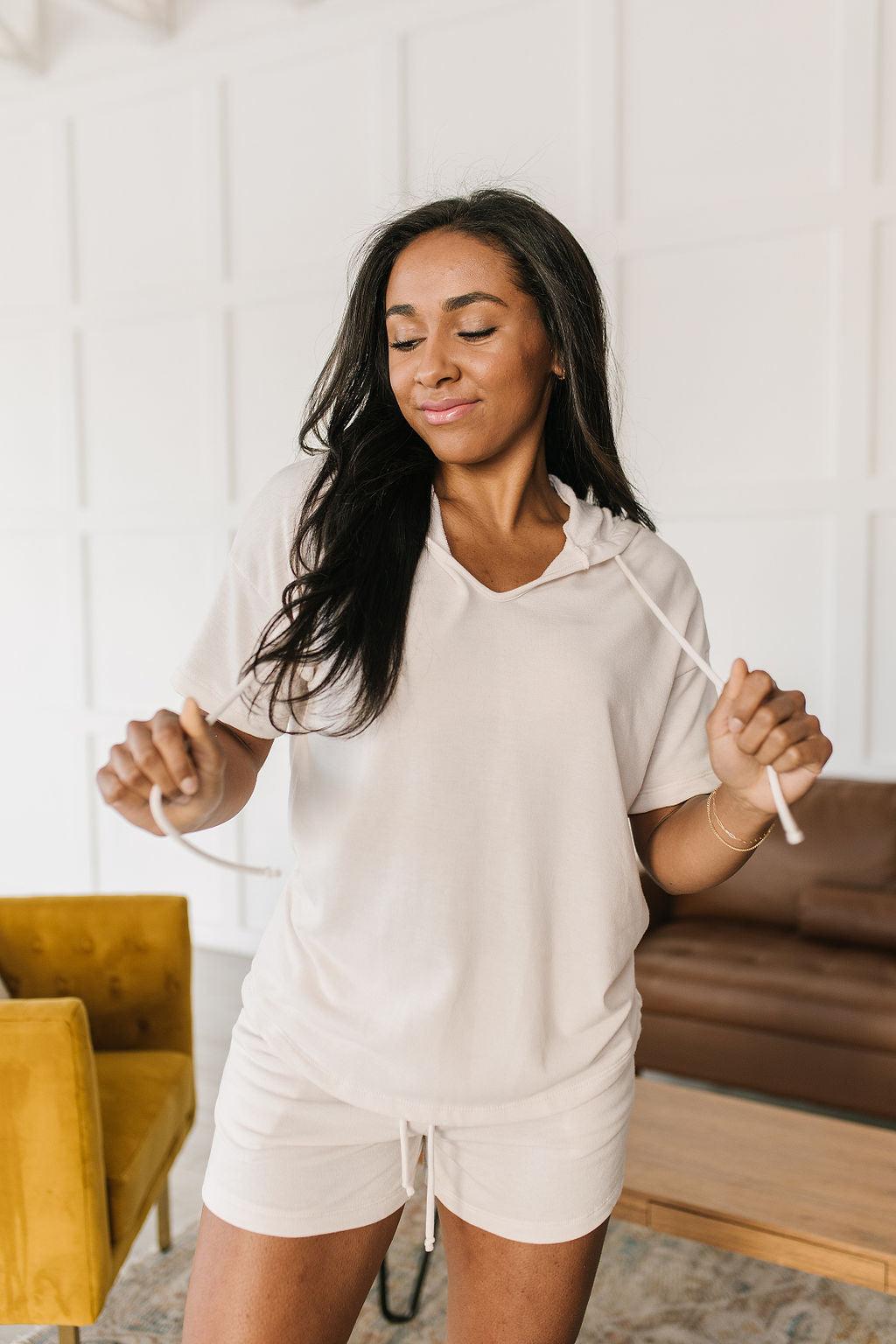 Stay Awhile Hoodie and Shorts Set - Waverly Paige Boutique