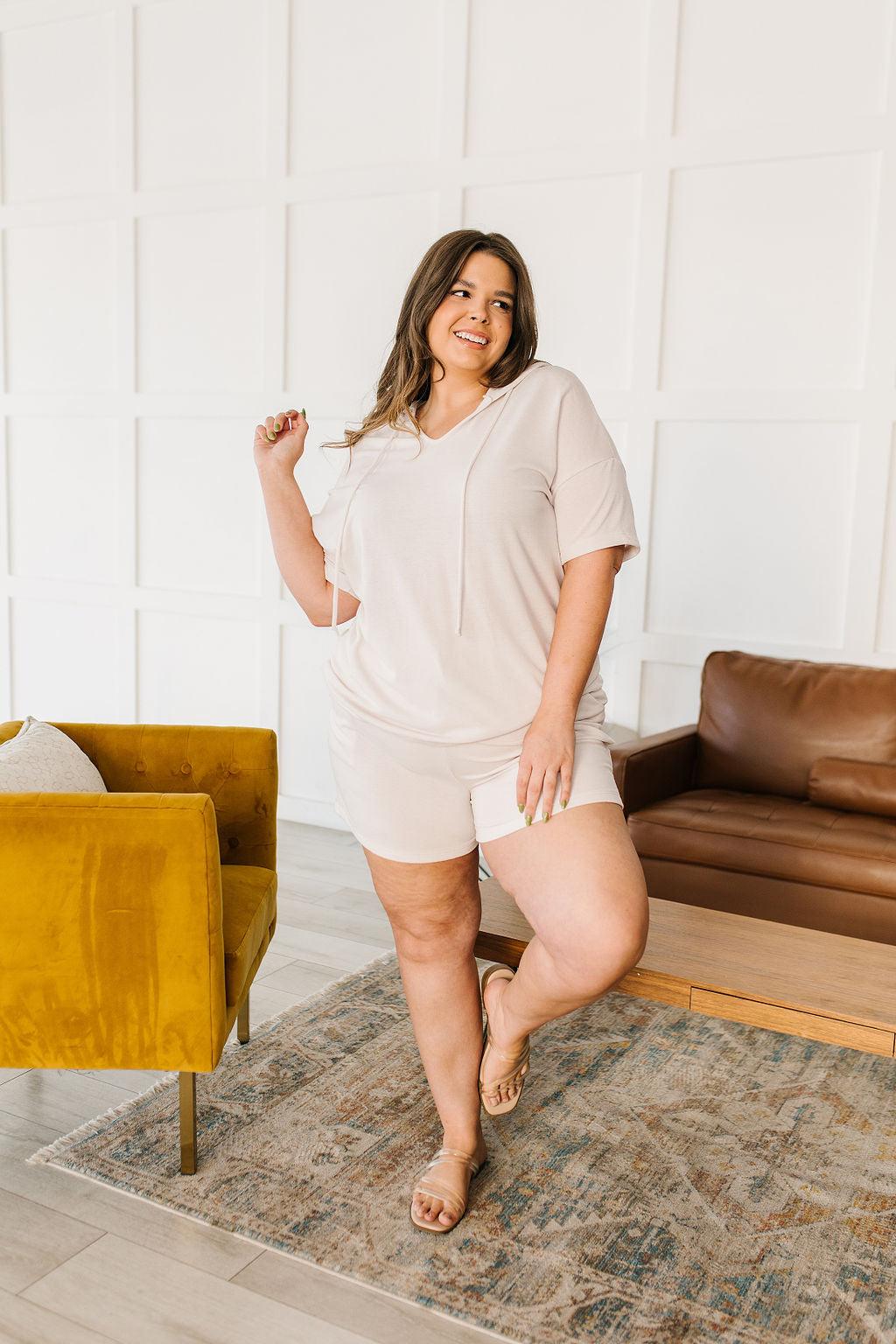 Stay Awhile Hoodie and Shorts Set - Waverly Paige Boutique