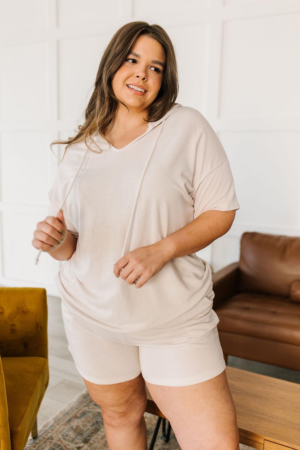 Stay Awhile Hoodie and Shorts Set - Waverly Paige Boutique