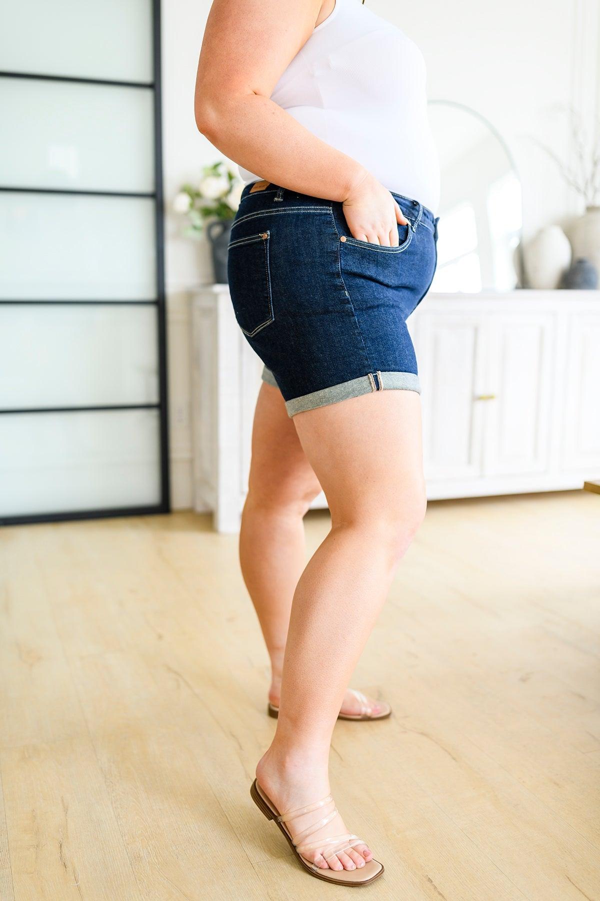 Stone Wash Open Seam Cuff Shorts - Waverly Paige Boutique