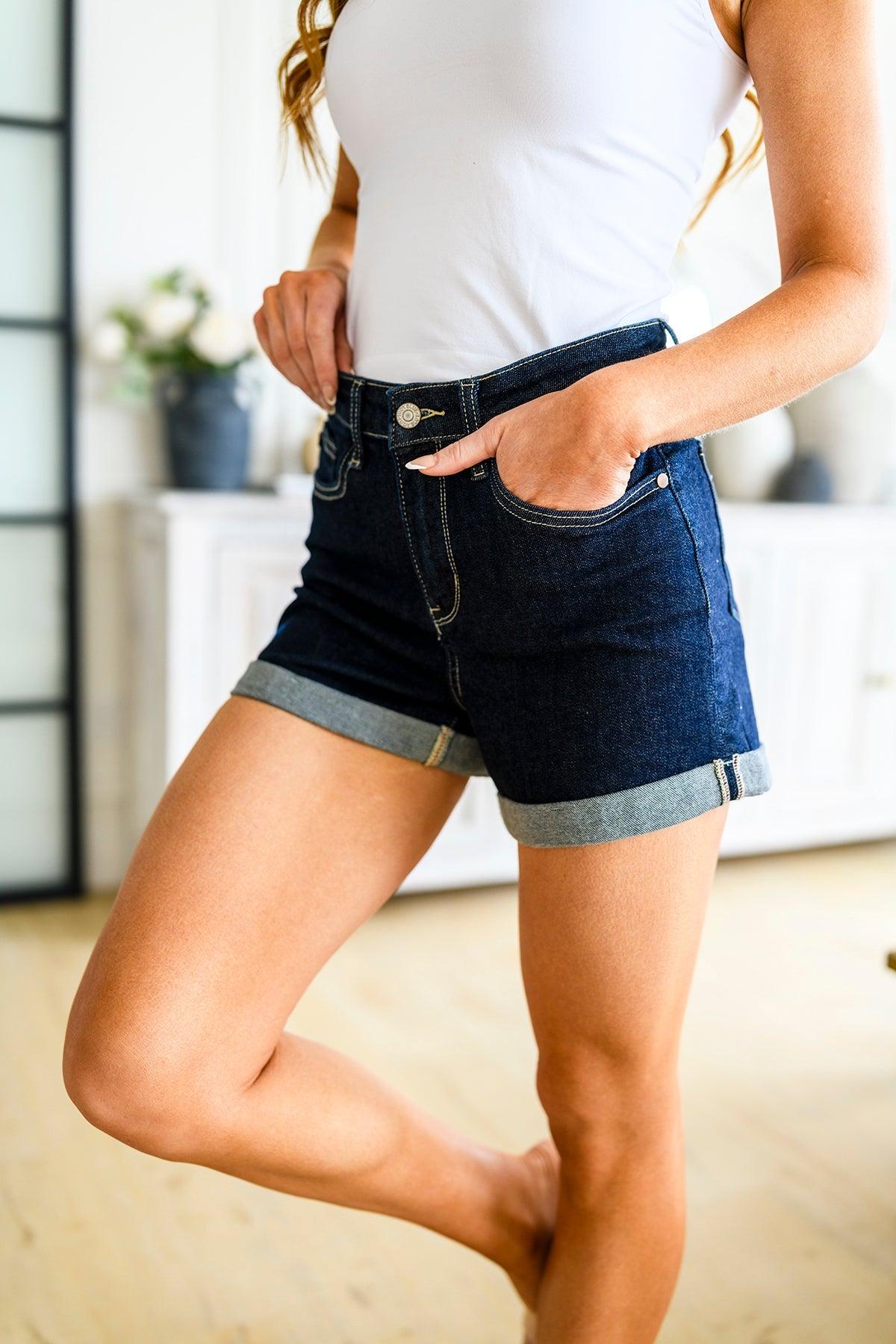 Stone Wash Open Seam Cuff Shorts - Waverly Paige Boutique