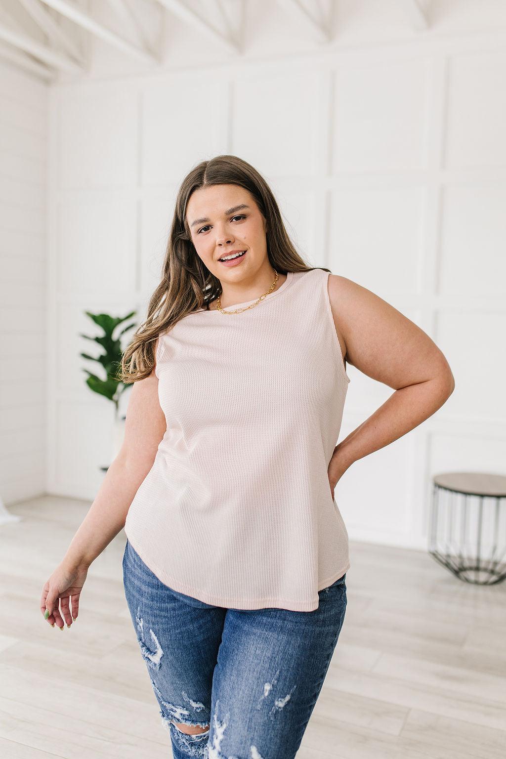 Susanna Waffle Knit Sleeveless Top - Waverly Paige Boutique