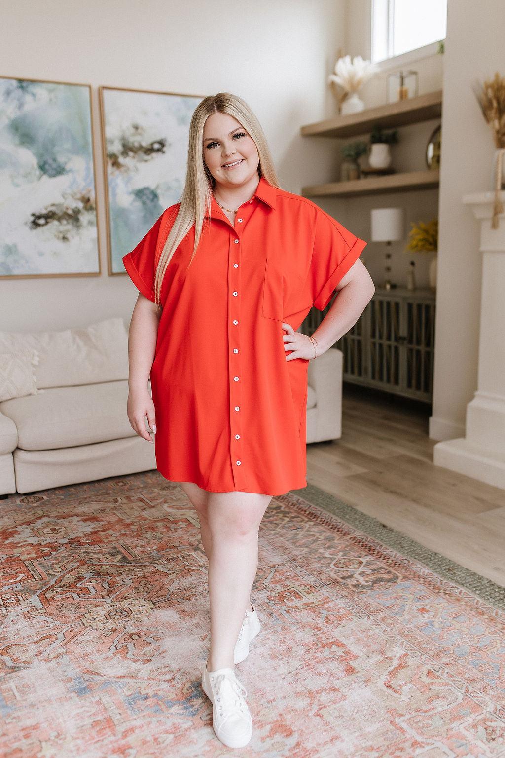 Tell Me About It Shirt Dress - Waverly Paige Boutique