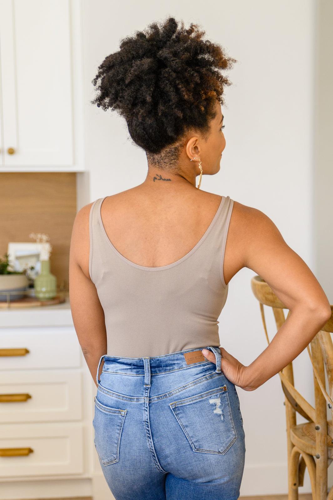 The Basics Bodysuit In Light Mocha - Waverly Paige Boutique