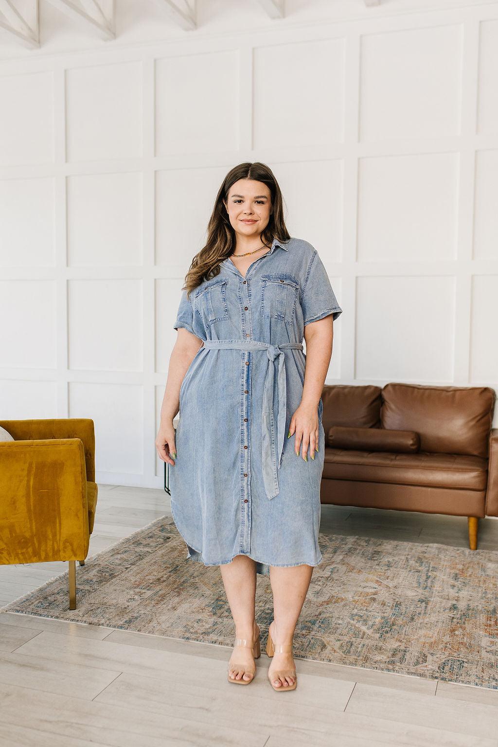 Wait For It Denim Shirtdress - Waverly Paige Boutique