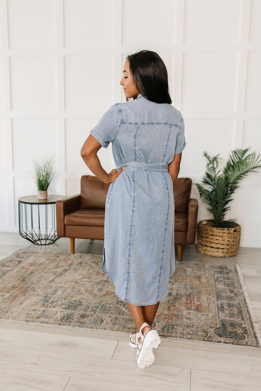Wait For It Denim Shirtdress - Waverly Paige Boutique