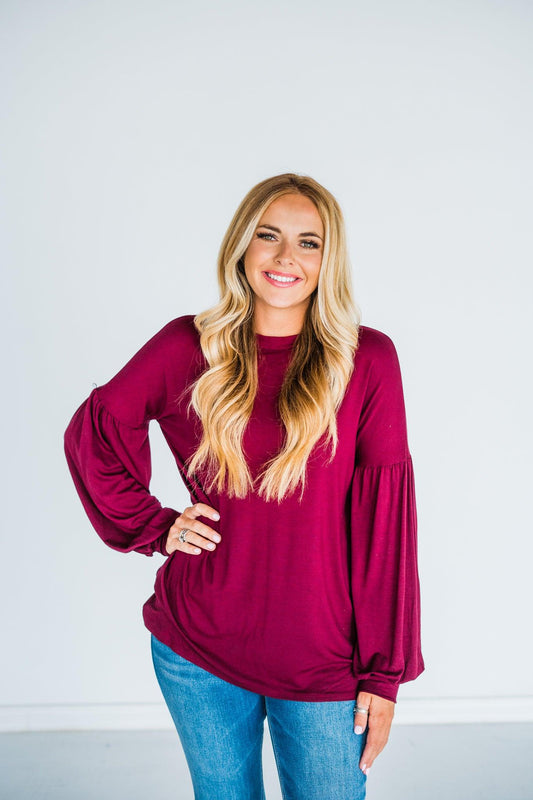 Crimson Tide Long Sleeve Top - Waverly Paige Boutique