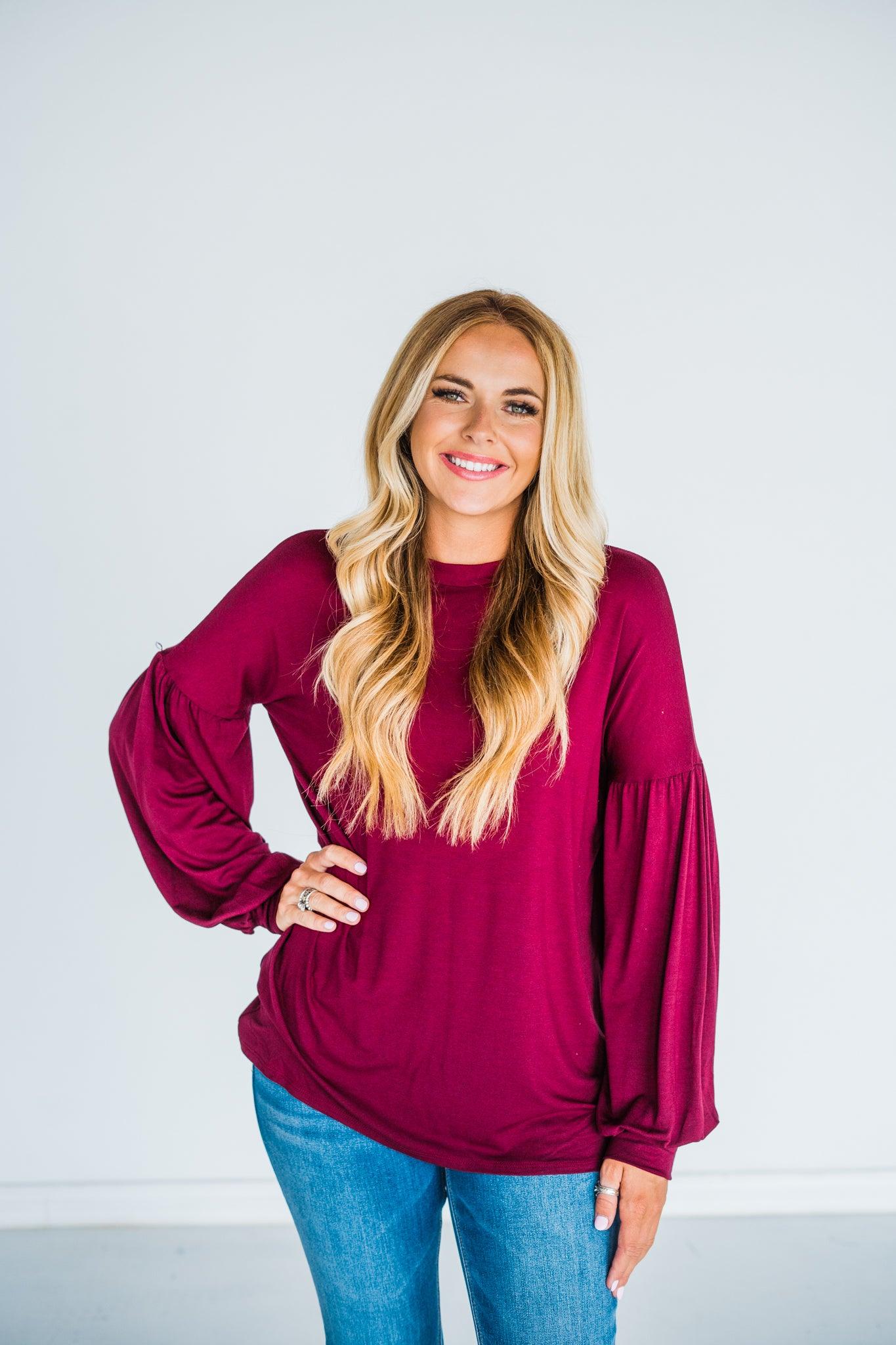 Crimson Tide Long Sleeve Top - Waverly Paige Boutique