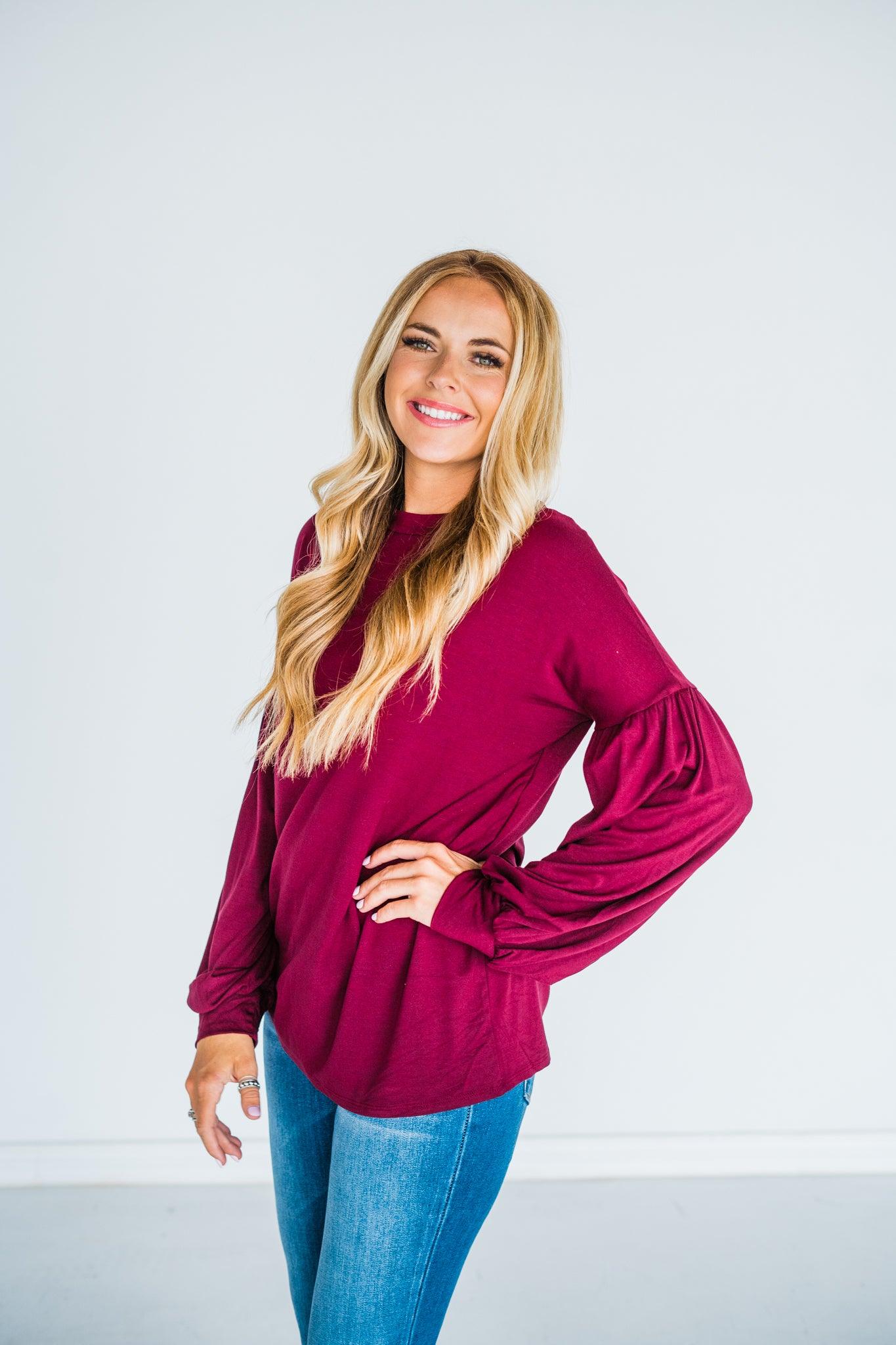 Crimson Tide Long Sleeve Top - Waverly Paige Boutique