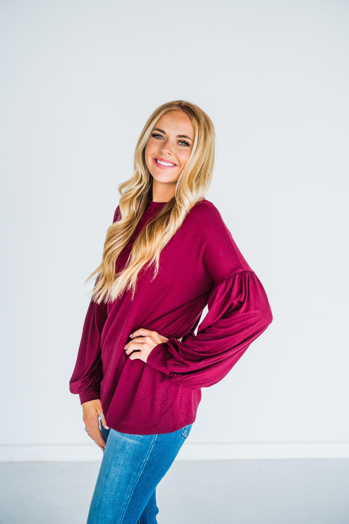 Crimson Tide Long Sleeve Top - Waverly Paige Boutique