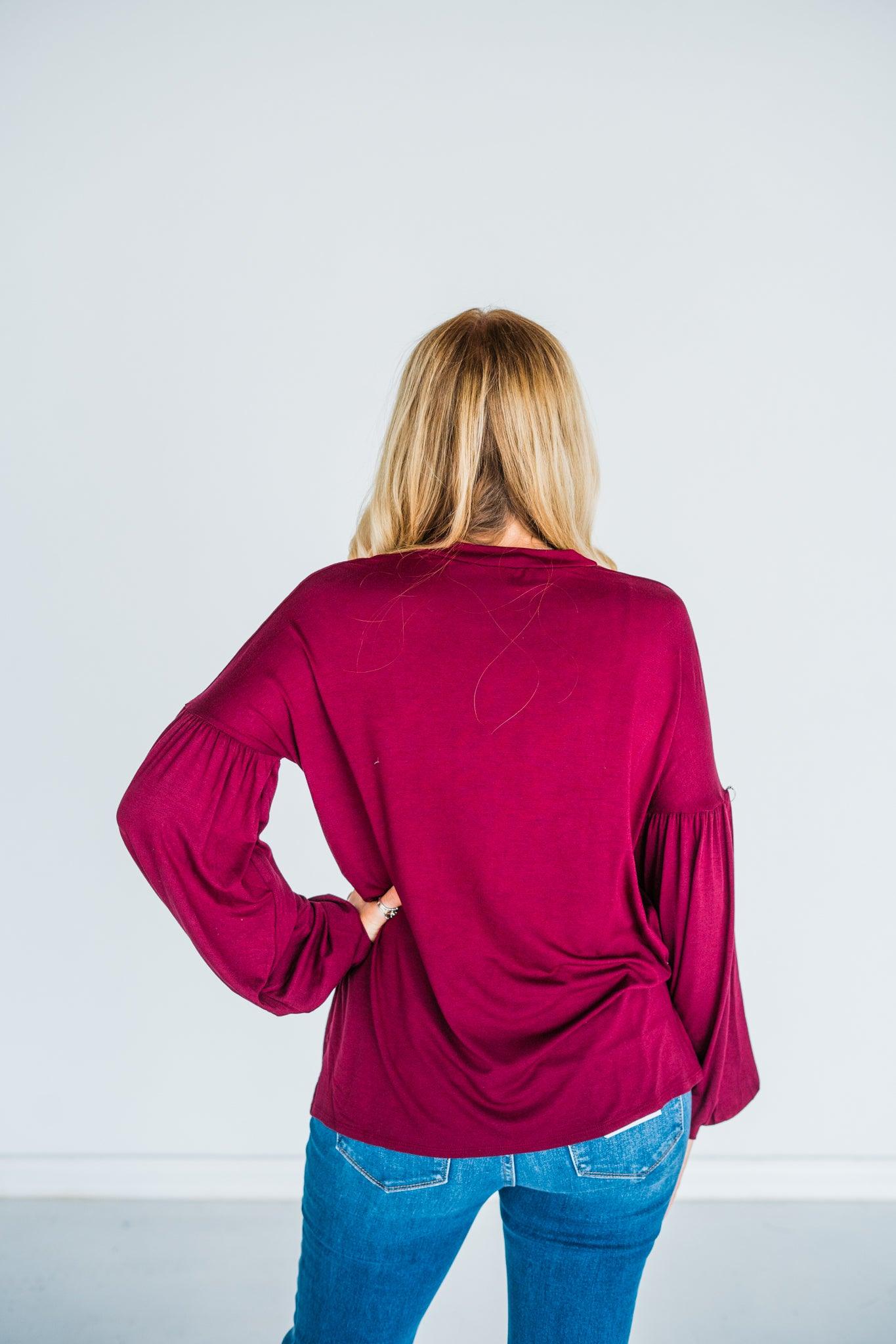 Crimson Tide Long Sleeve Top - Waverly Paige Boutique