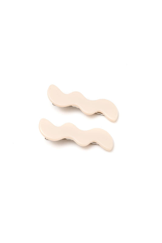 Wavy Clip Set in Cream - Waverly Paige Boutique