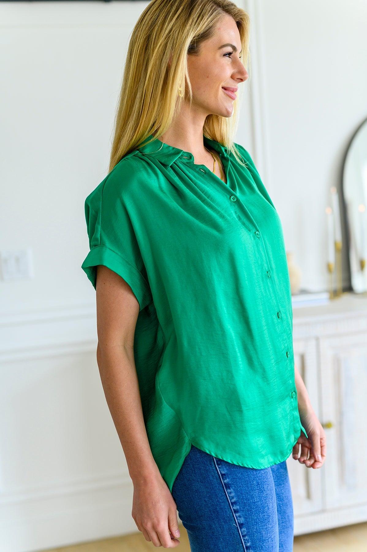 Working On Me Top in Kelly Green - Waverly Paige Boutique