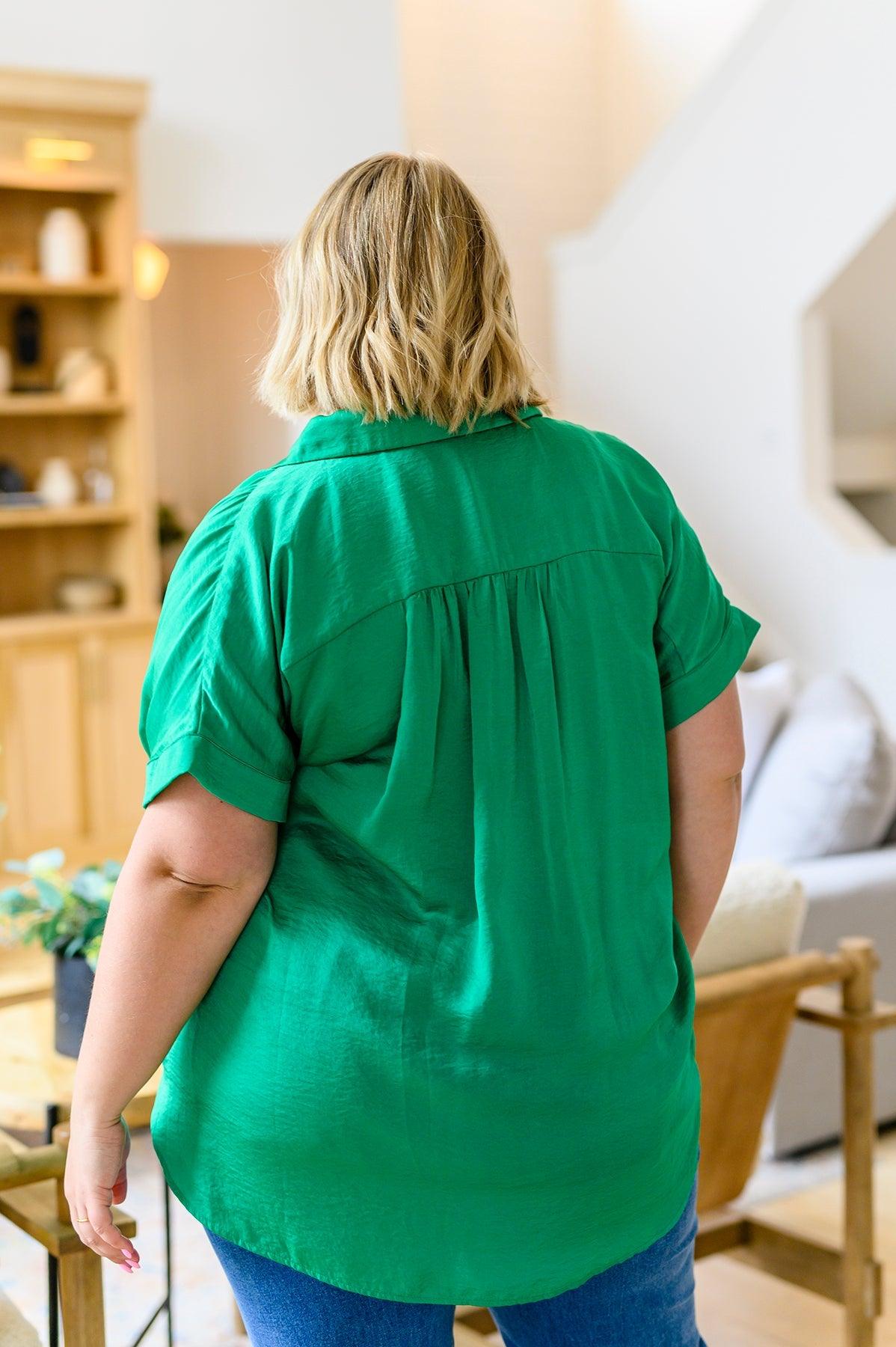 Working On Me Top in Kelly Green - Waverly Paige Boutique