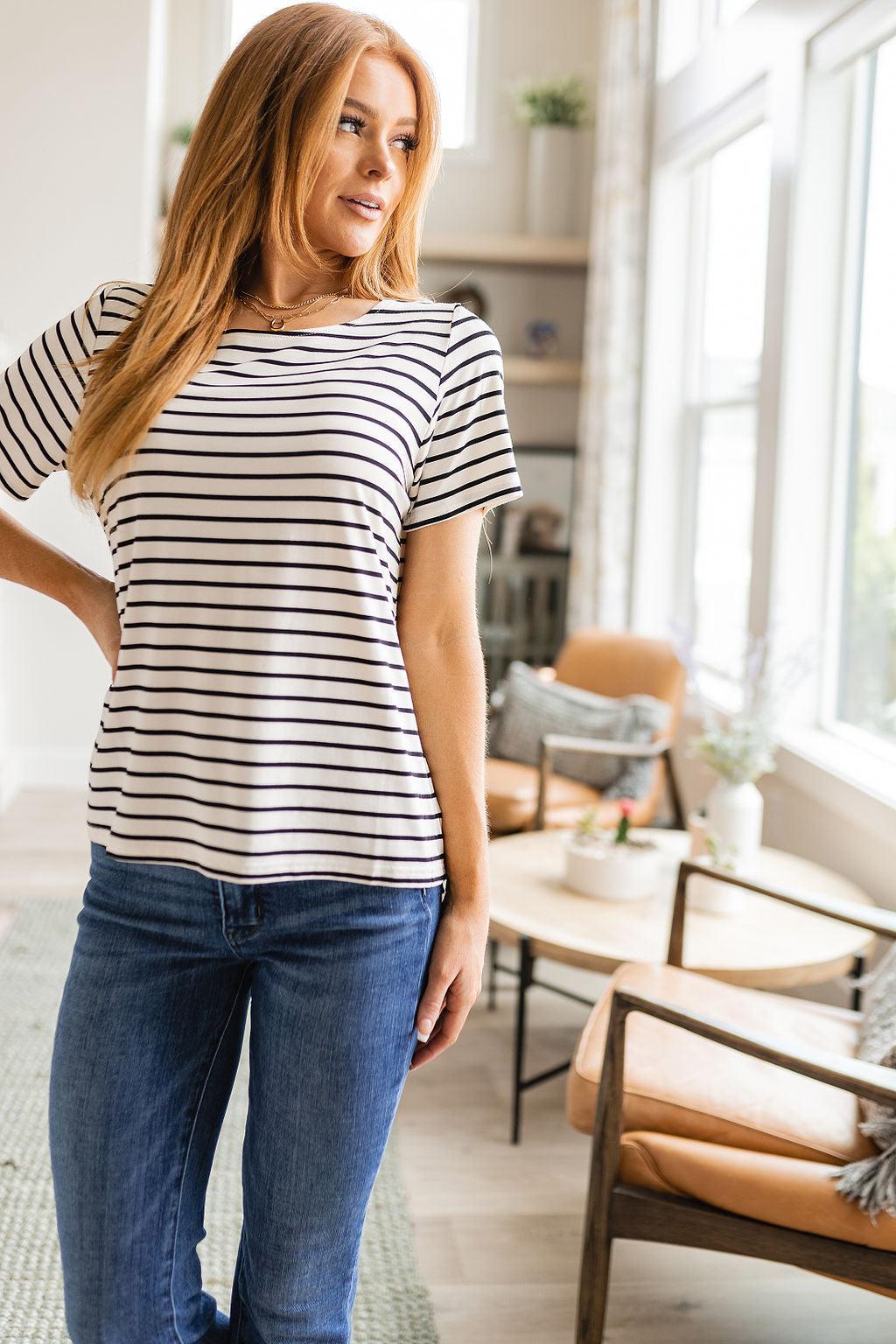 You're My Sweetheart Striped Top - Waverly Paige Boutique