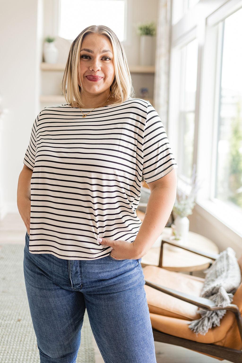 You're My Sweetheart Striped Top - Waverly Paige Boutique