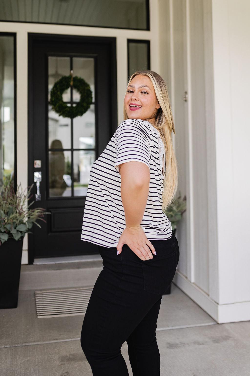 You're My Sweetheart Striped Top - Waverly Paige Boutique