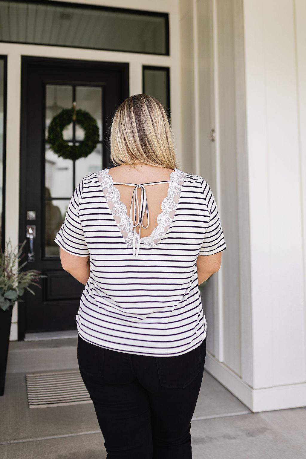You're My Sweetheart Striped Top - Waverly Paige Boutique