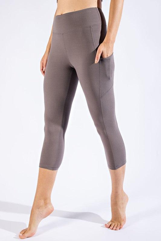 CAPRI LENGTH YOGA LEGGINGS WITH POCKETS - Waverly Paige Boutique