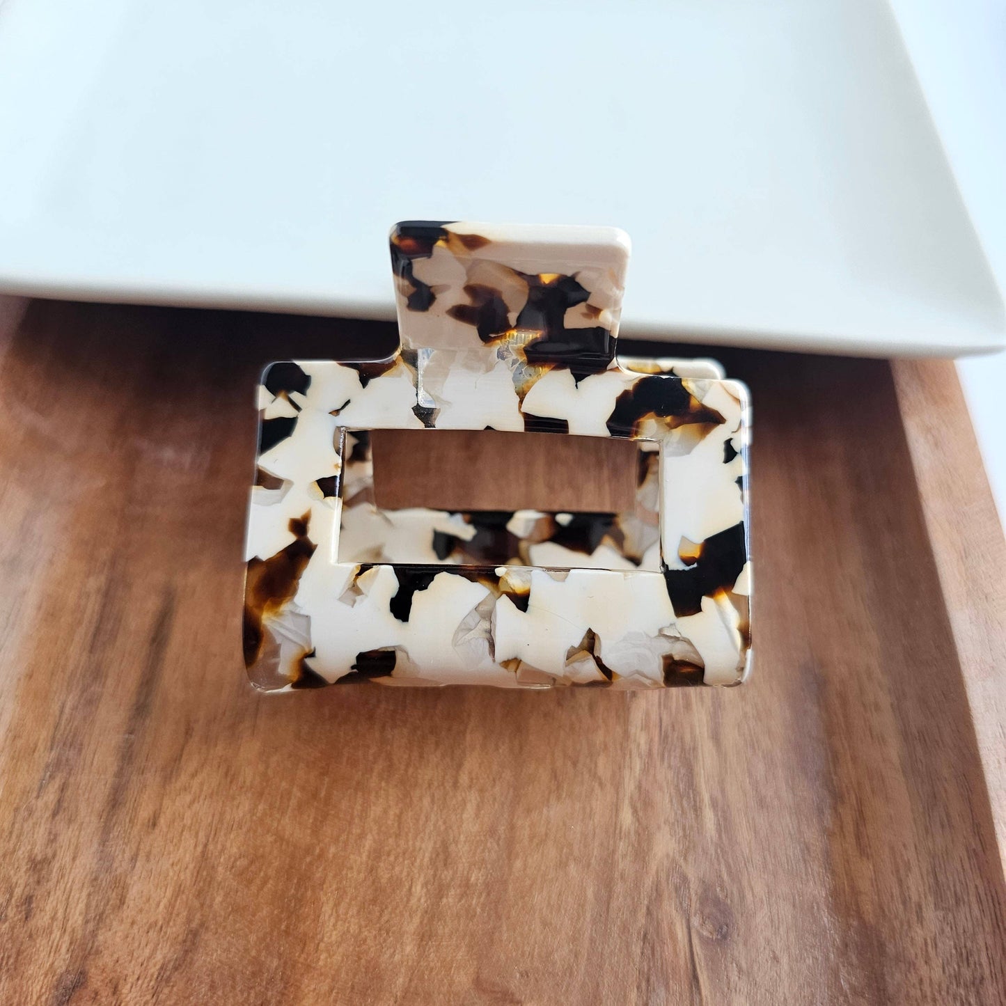 Carly Hair Claw - Cowhide