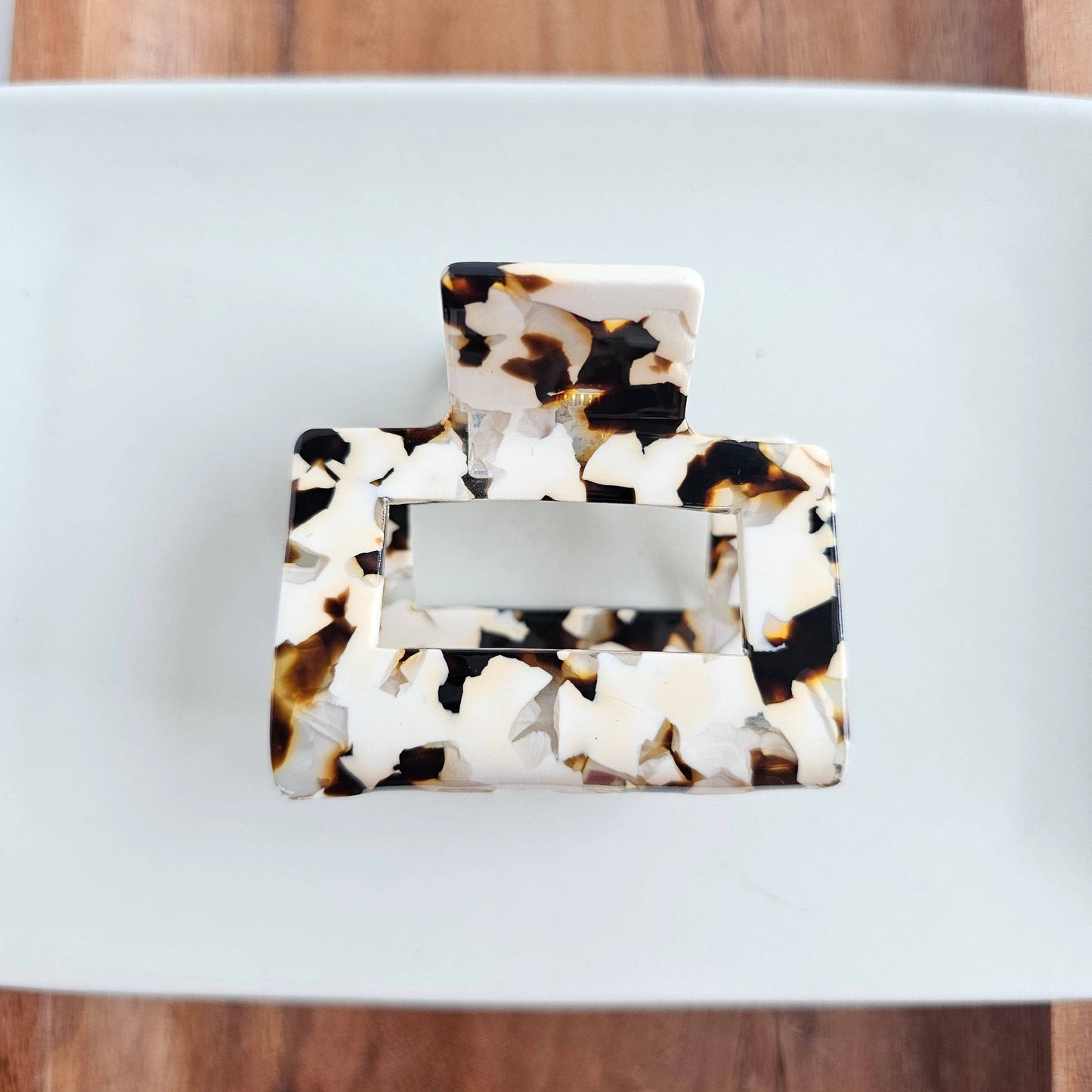 Carly Hair Claw - Cowhide