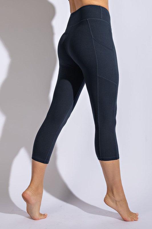 CAPRI LENGTH YOGA LEGGINGS WITH POCKETS - Waverly Paige Boutique