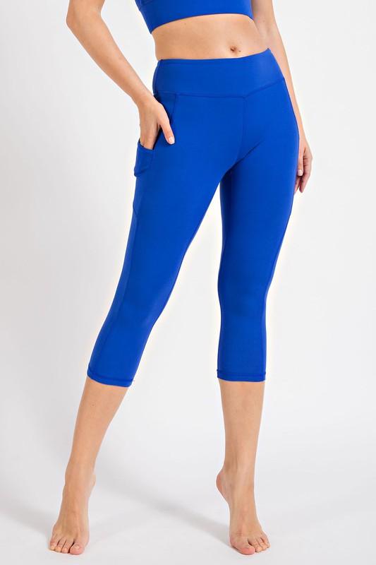 CAPRI LENGTH YOGA LEGGINGS WITH POCKETS - Waverly Paige Boutique
