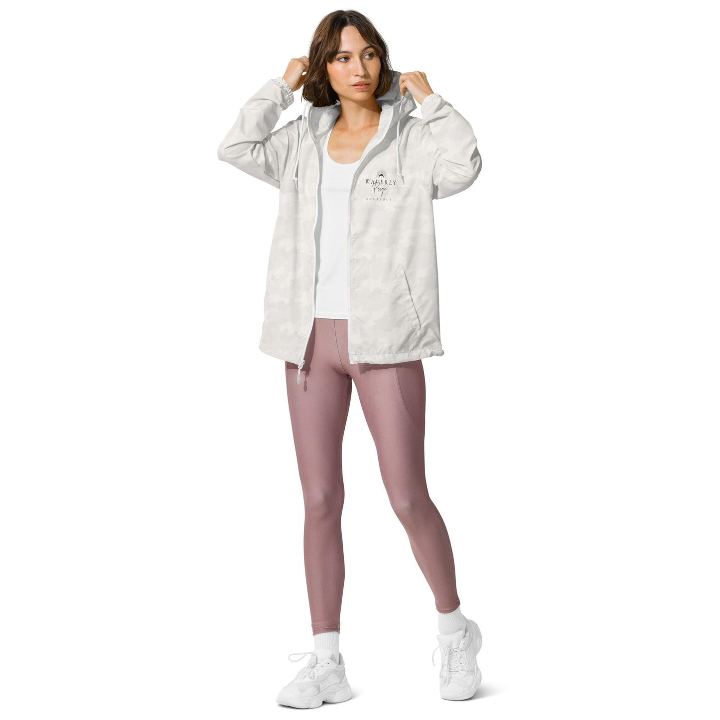 Waverly Paige White Camo Windbreaker - Waverly Paige Boutique