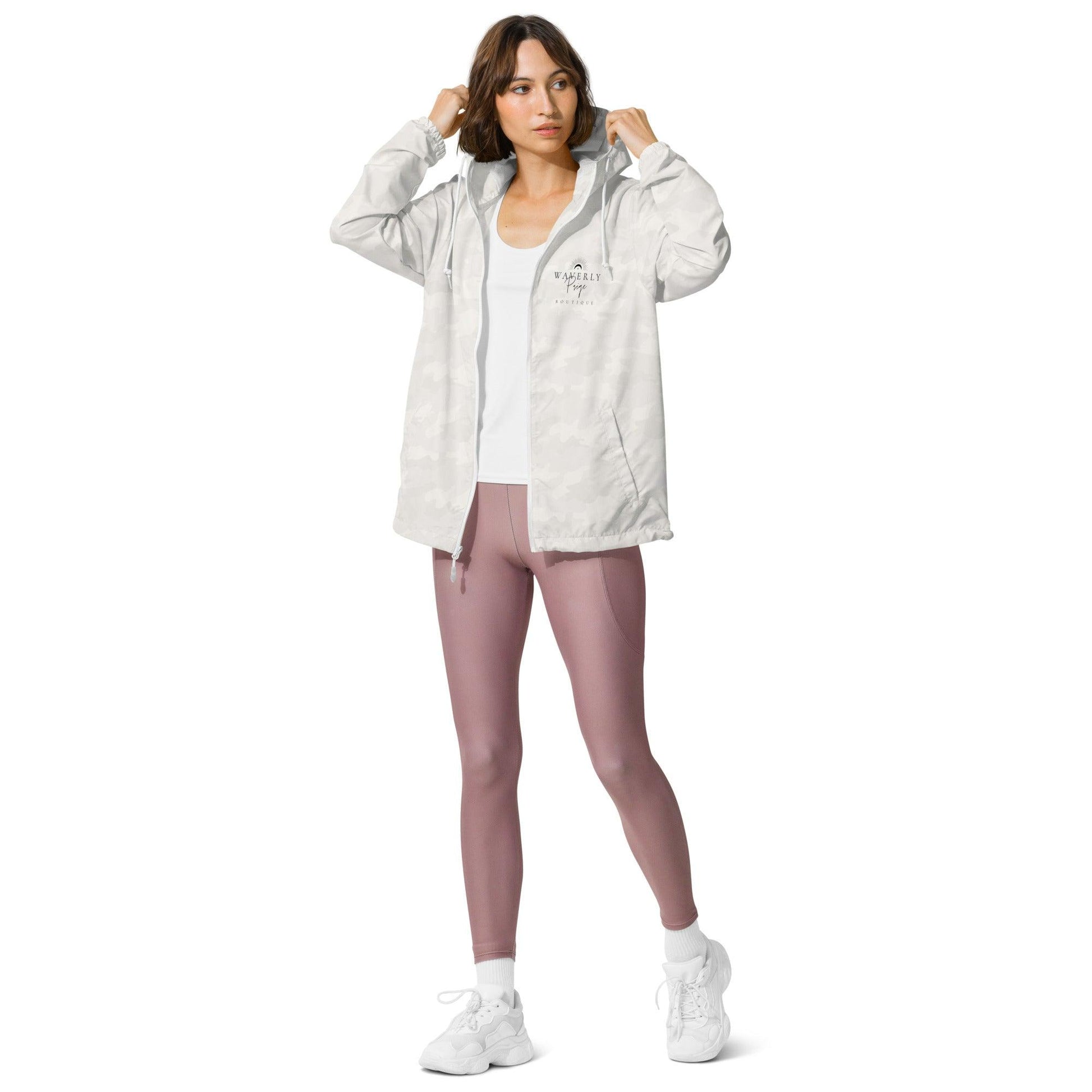 Waverly Paige White Camo Windbreaker - Waverly Paige Boutique